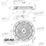 Люк чугунный тяжелый Т (С250)-2-60 с запорным устройством